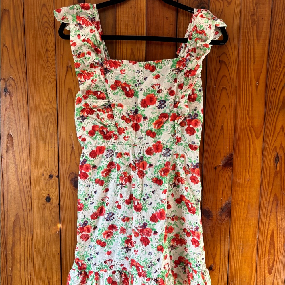 Blue Rain 100% Cotton Eyelet Floral Easter Spring Spring Break Sundress Dress